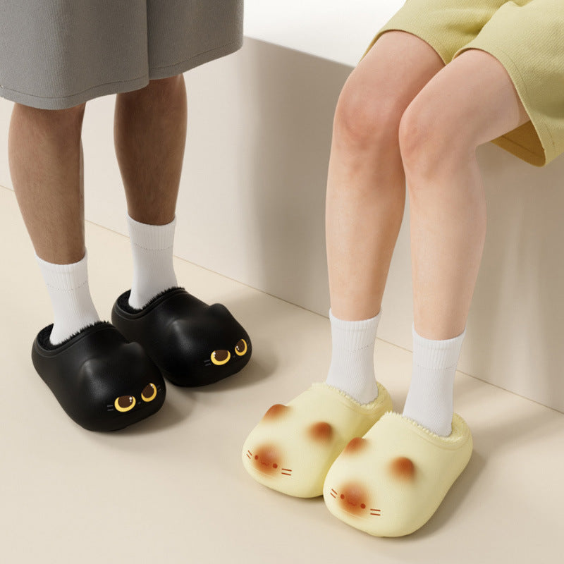 Cartoon cat cotton slippers